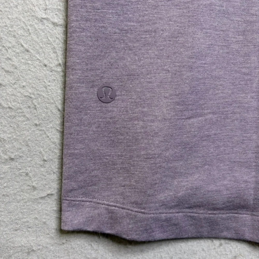 Lululemon Evolution Polo Shirt Mens Large Purple Heathered Short Sleeve Golf
